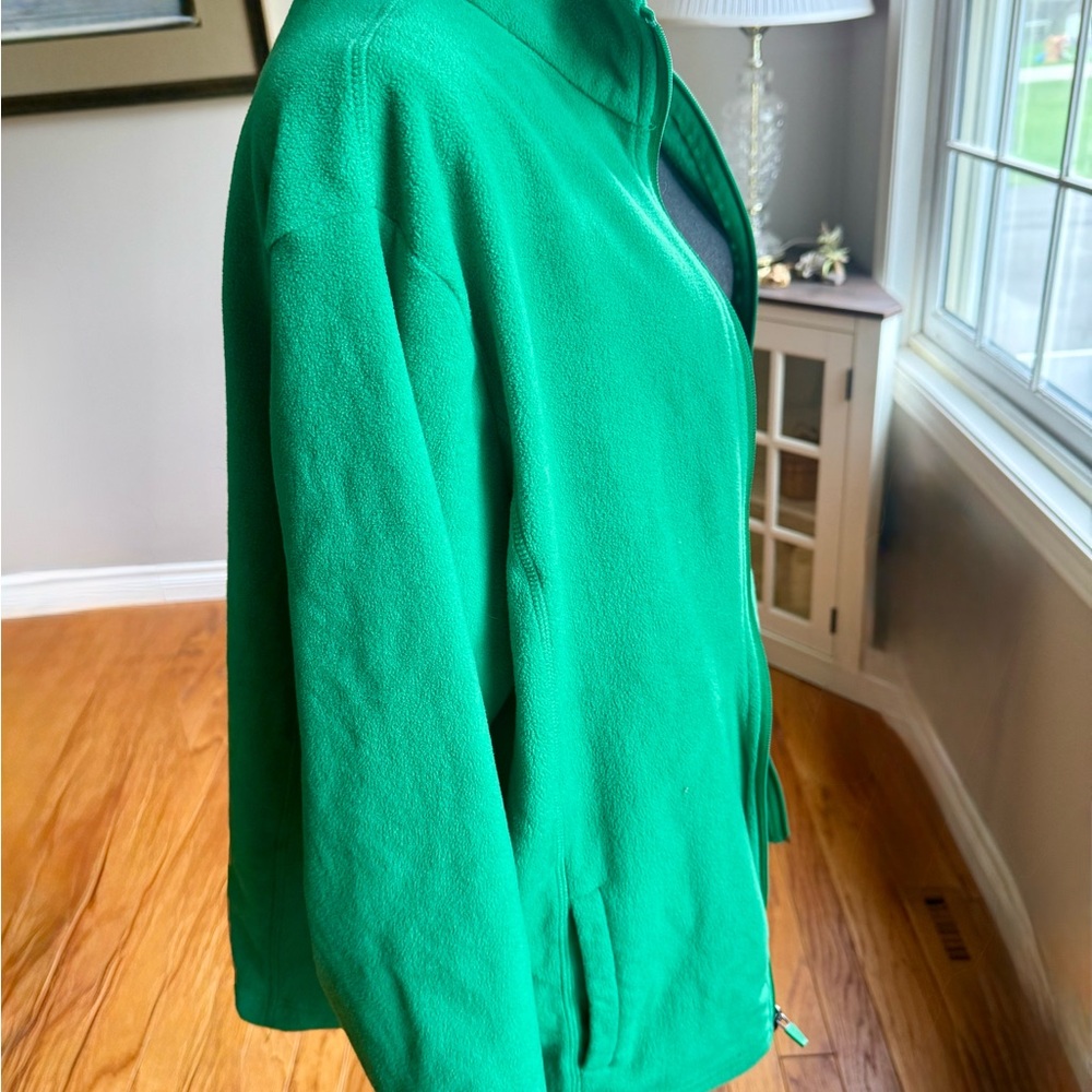 Women’s Lands’ End Fleece Full Zip Jacket—Spring Green 1X